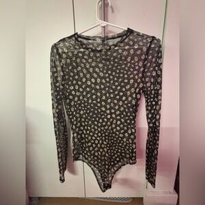 Gaze Floral Long Sleeve Bodysuit Daisies